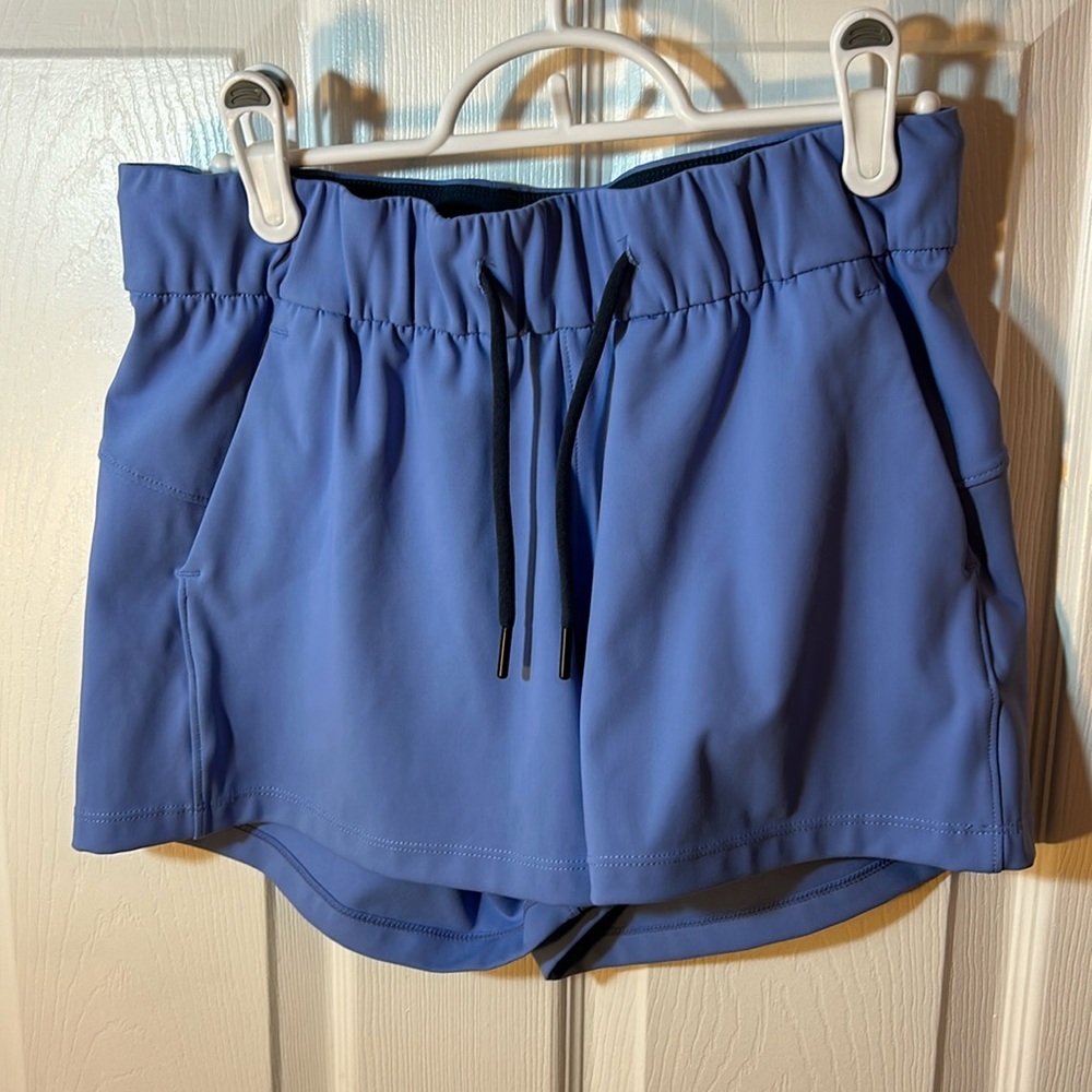 ZYIA Blue Athletic Shorts with Elastic Waistband